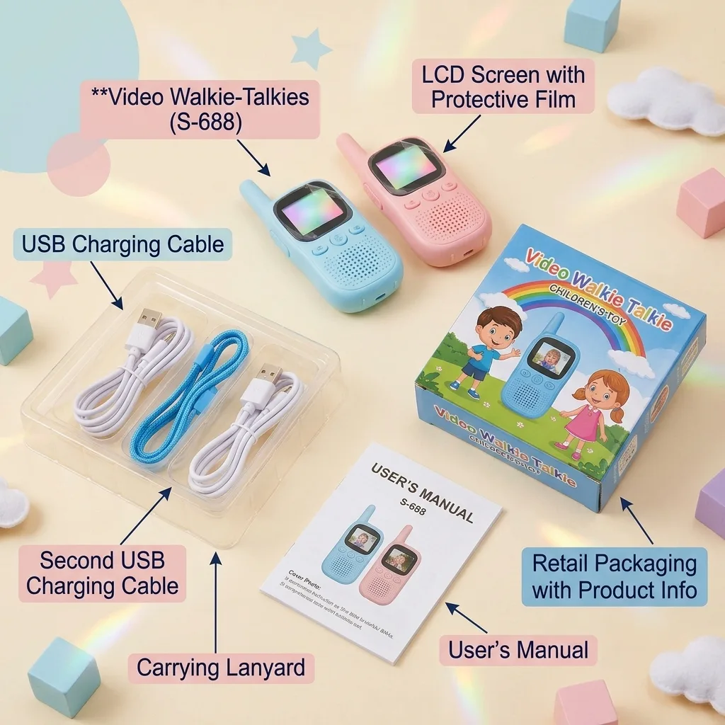 kids walkie talkie with video and voice